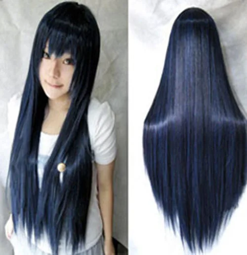 Long Straight Heat Resistant Synthetic Hair Wig Women Universal Cartoon Cosplay Wig Anime Costume Party