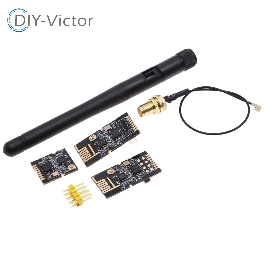 Moduł bezprzewodowy GT-24 2.4G NRF24L01+PA+LNA z anteną Transmisja cyfrowa klasy przemysłowej Odległość 1100M SMD/DIP/Mini