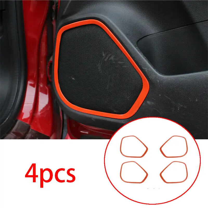 

Для Honda Fit/Jazz 2014-2020 оранжевый ABS крышка рамы внутренней двери динамика отделка 4 шт. модификация автомобиля