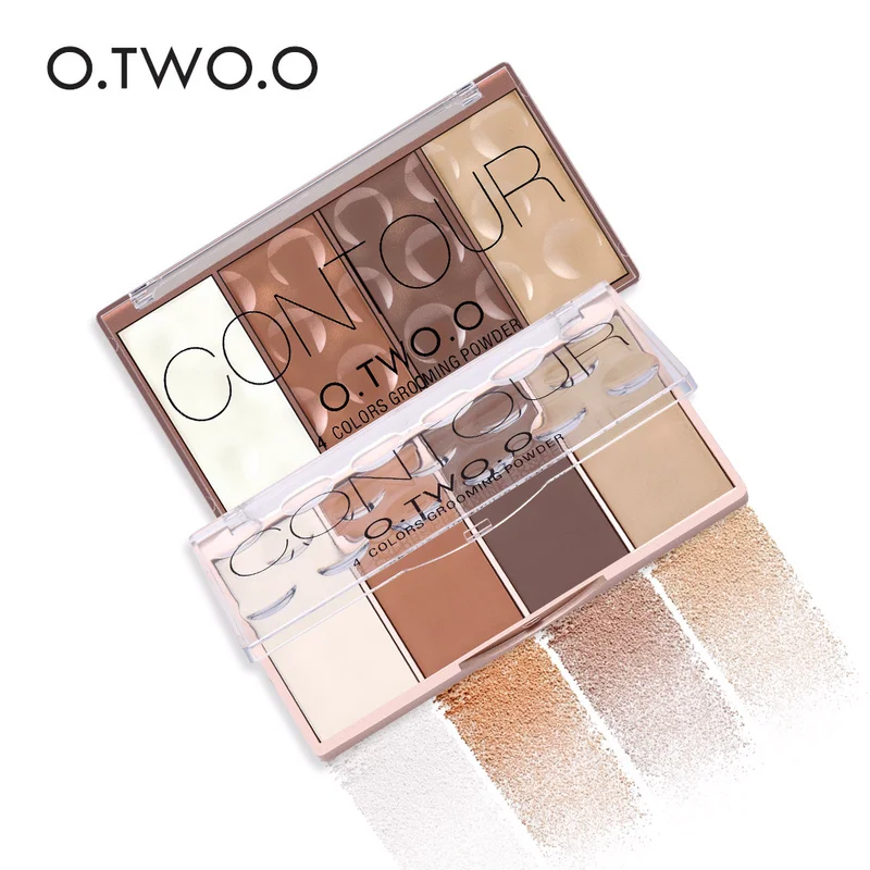 O.TWO.O 4Colors Concealer Powder Palette Highlighter Grooming Powder Blusher Face Contouring Concealer Face Makeup Cosmetic 9110