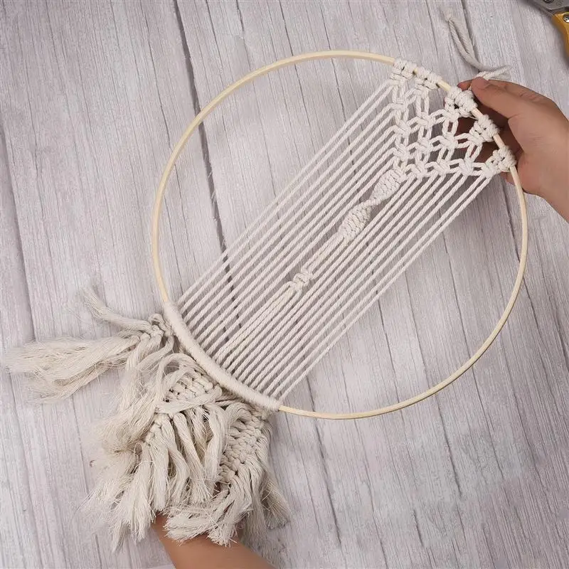 8-33cm Decorative Bamboo Circle DIY Handmade Material For Floral Wreath Dreamcatcher Wedding Decor Hoop Round Ring Home Decor