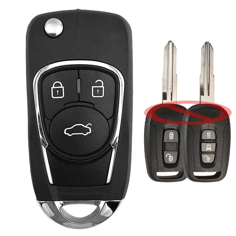 

Keyecu 96628228 2/3 Buttons 433MHz ID46 Chip Upgraded Flip Remote Car Key Fob for Chevrolet Captiva 2006 2007 2008 2009 2010