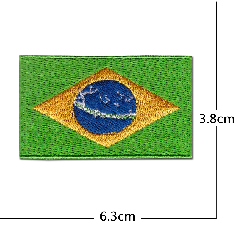 National flag computer embroidery patches clothes sticker ironing sew Applique Cuba Costa Rica Colombia Chile Canada Brazil