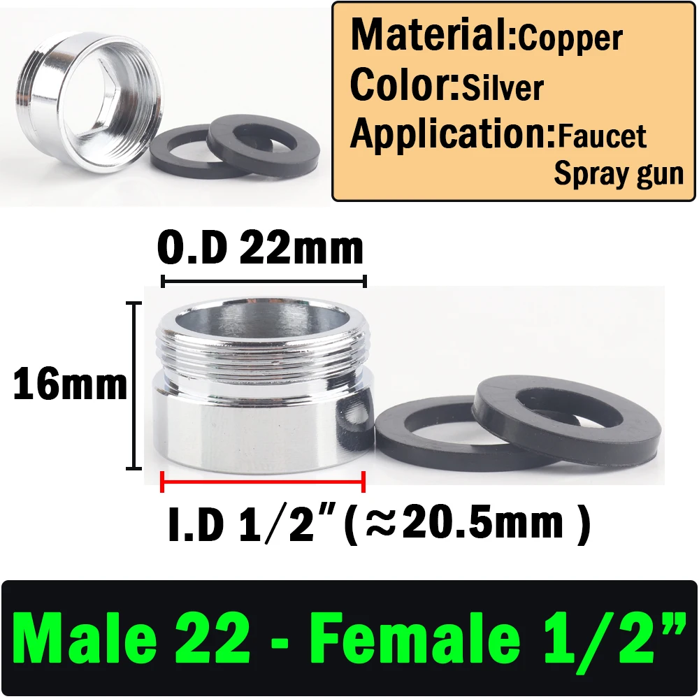 스테인리스 스틸 수 M22-M20 M18 M28 스레드 커넥터, 수도꼭지 조인트, 수도꼭지 어댑터, 정수기 액세서리, 2 개