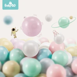 Babygo-bolas coloridas de plástico macio para bebê, brinquedos insípidos para crianças, brinquedo de banho, piscina e oceano, 50 pçs/lote, 7cm