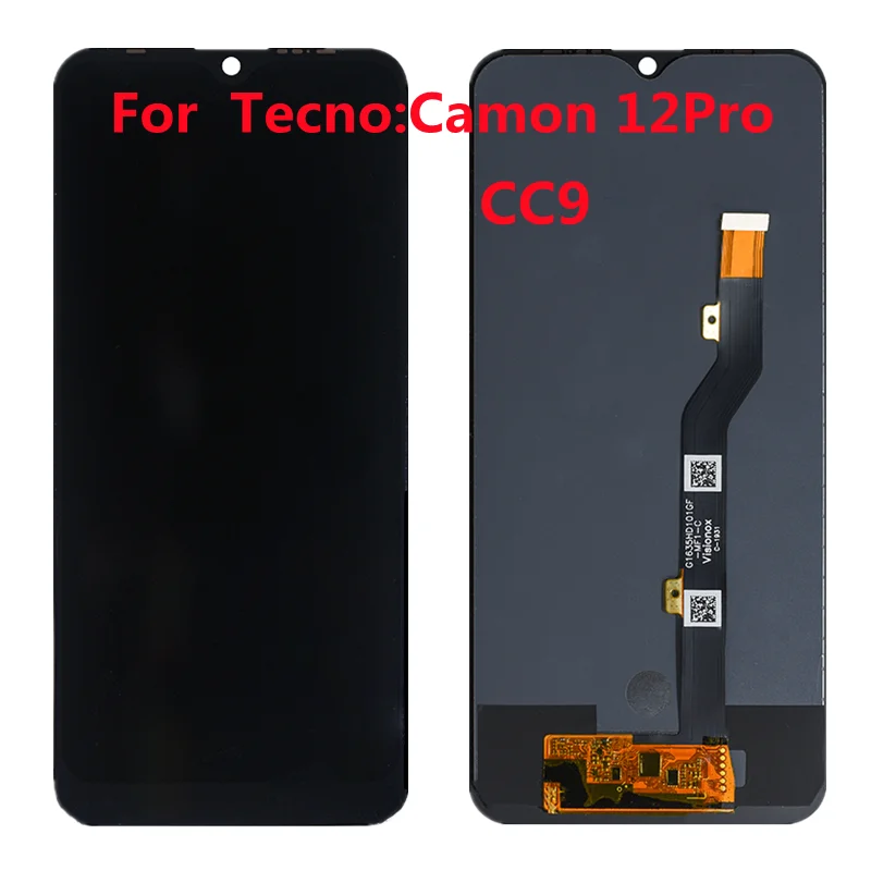 

6.4" Original Black For Tecno Camon 12 Pro CC9 LCD Display With Touch Screen Digitizer Glass Combo Assembly Replacement Parts