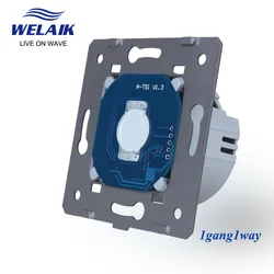 Welaik interruptor de pared blanco interruptor UE Interruptor táctil piezas de bricolaje pantalla pared interruptor 1gang1way AC110 ~ 250 V A911