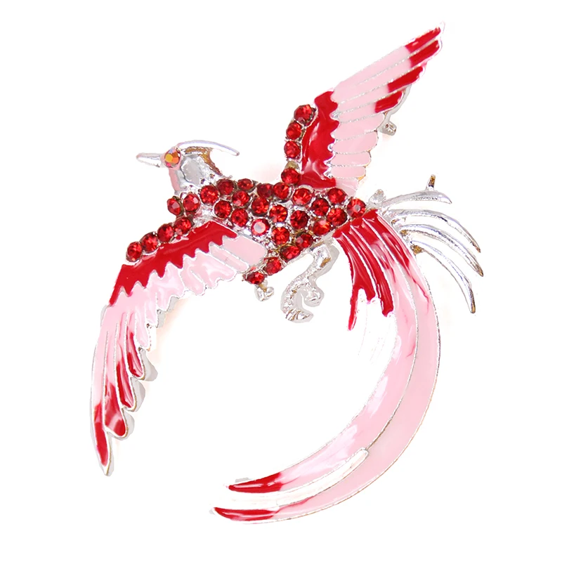 Rhinestone Enamel Animal Bird Brooch Pin For Wedding Women Jewelry Accessories