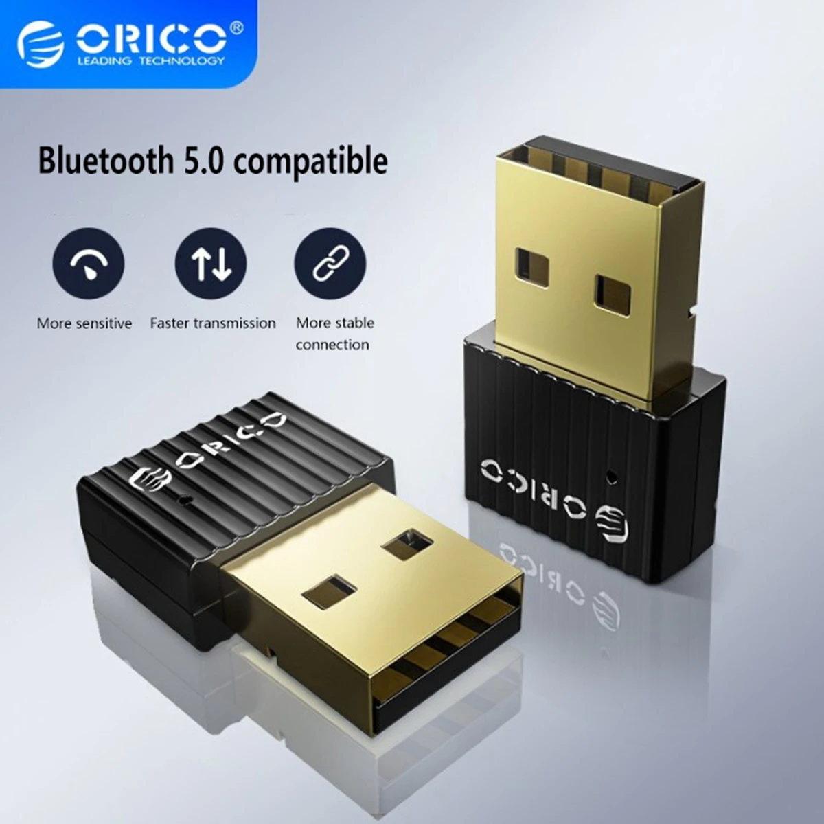 ORICO Wireless USB Bluetooth-Compatible Dongle Adapter 5.0 Mini Audio Receiver Transmitter for Earphone Speaker Mouse Laptop