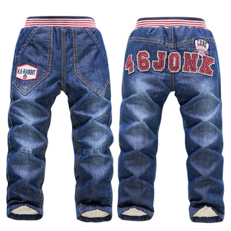 Winter Children Jeans Pants Kids Jeans 2022 Autumn Baby Boys Jeans Trousers Casual Boys 2-7Y Thicking Warm Denim Kids Trousers