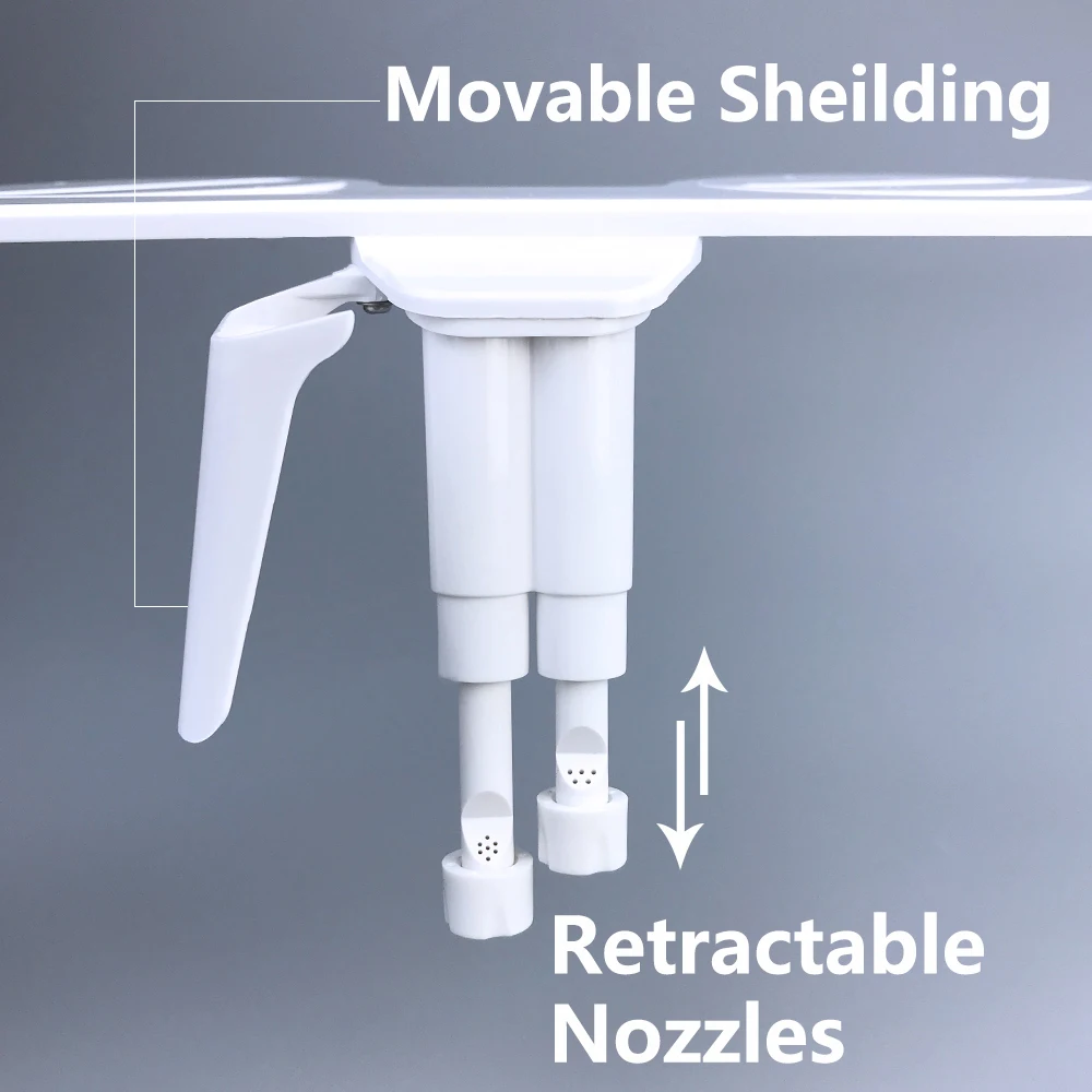 PULVERIZADOR ultradelgado para asiento de inodoro, accesorio para bidé, autolimpieza, no eléctrico, musulmán, árabe, Shattaf, limpiador Dual de
