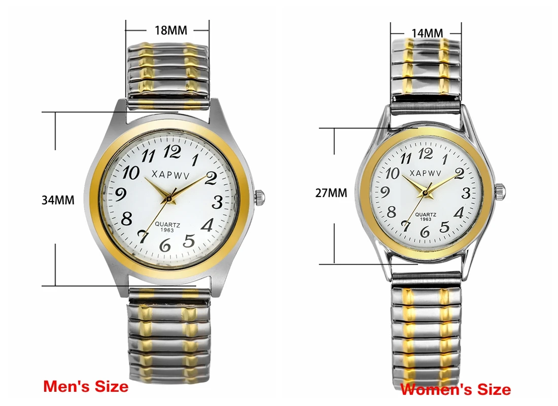 Luxury Gold Silver Elastic Band Women Watch Casual Ladies Dress Quartz Watch Lovers Couple Party Office Gifts Bracelet Watches