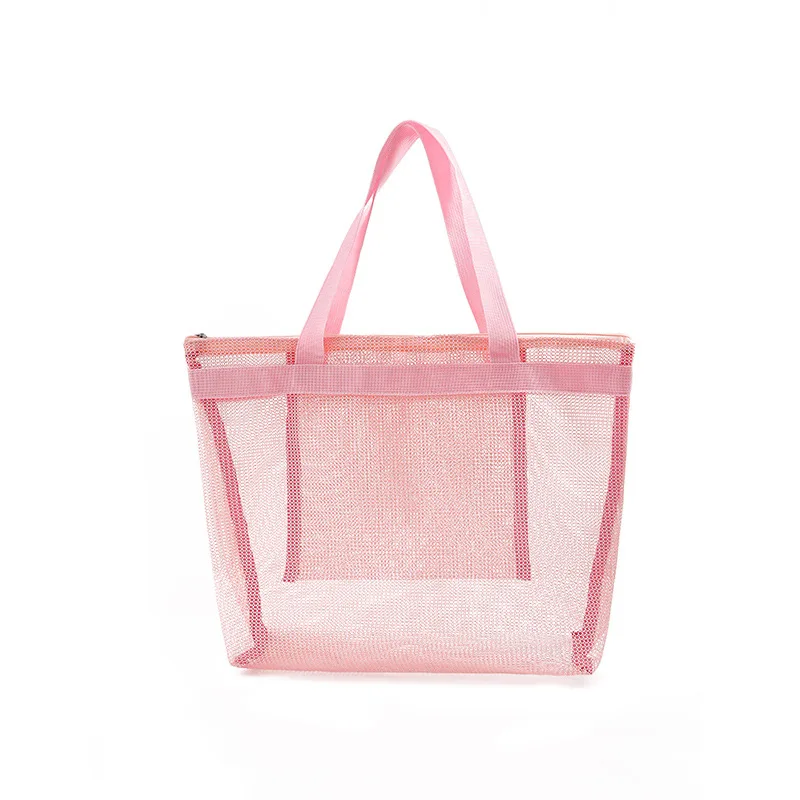 Women Clear Mesh Transparent Bag Large Capacity Travel Summer
