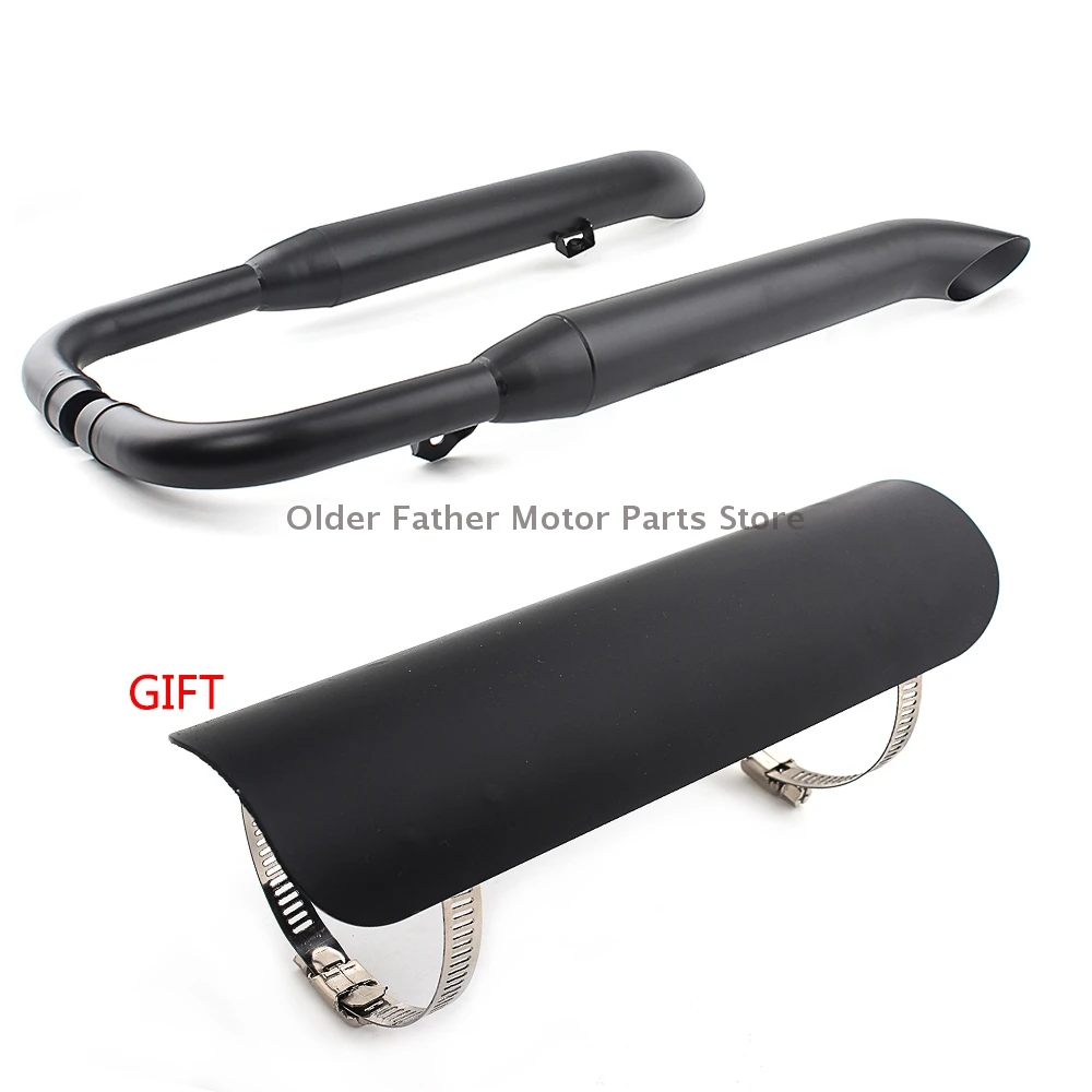 Black motorcycle exhaust muffler guard cover For Triumph Bonneville Bobber T100 T1200