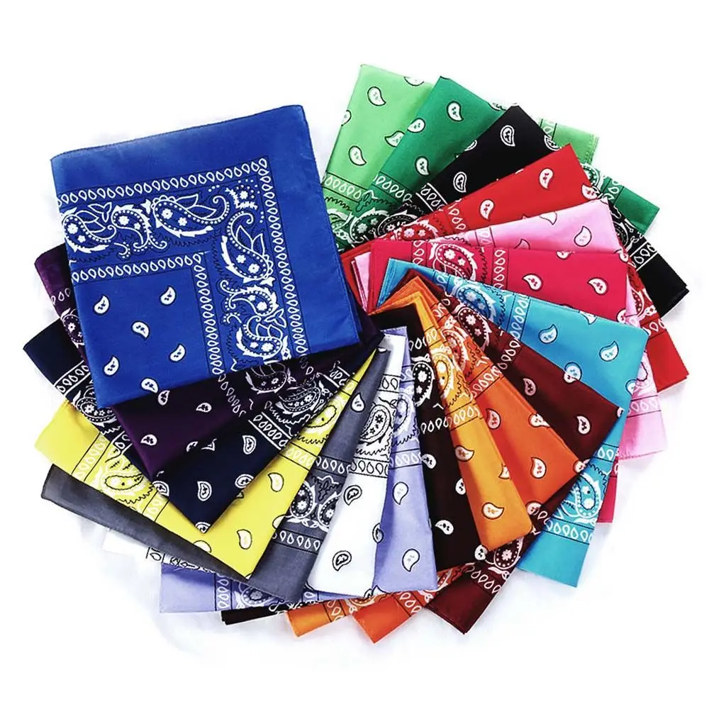 Sports Supplies Neck Scarf Headwear Hair Band Printed Square Scarves Wristband Paisley Bandana