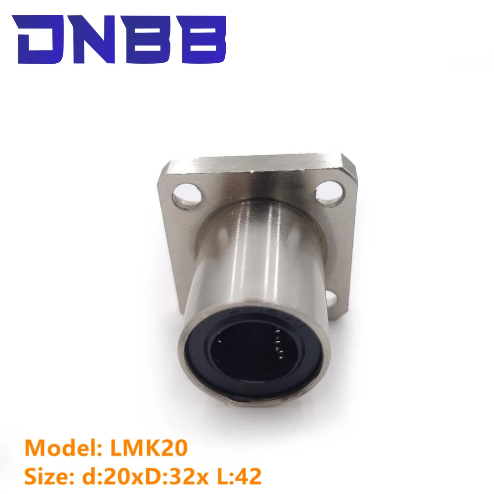 1pc  LMK20UU type Nickel plating flange linear bearing for 3D printer linear Rod 20mm shaft LMK20 LMK