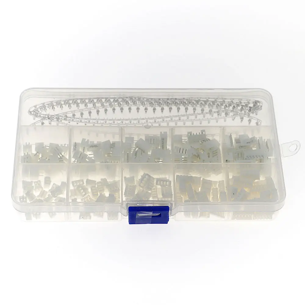 350pcs XH2.54 2p 3p 4p 5p 6 pin 2.54mm Pitch Terminal Kit / Housing / Pin Header JST Connector Wire Connectors Adaptor XH Kits