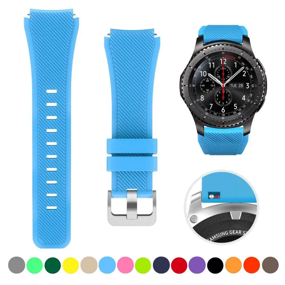 Strap For Samsung Galaxy Watch 4/Classic/46mm/42mm/active 2 Gear s3/S2 silicone bracelet Huawei GT/2/GT2/3 Pro 22/20mm watchband