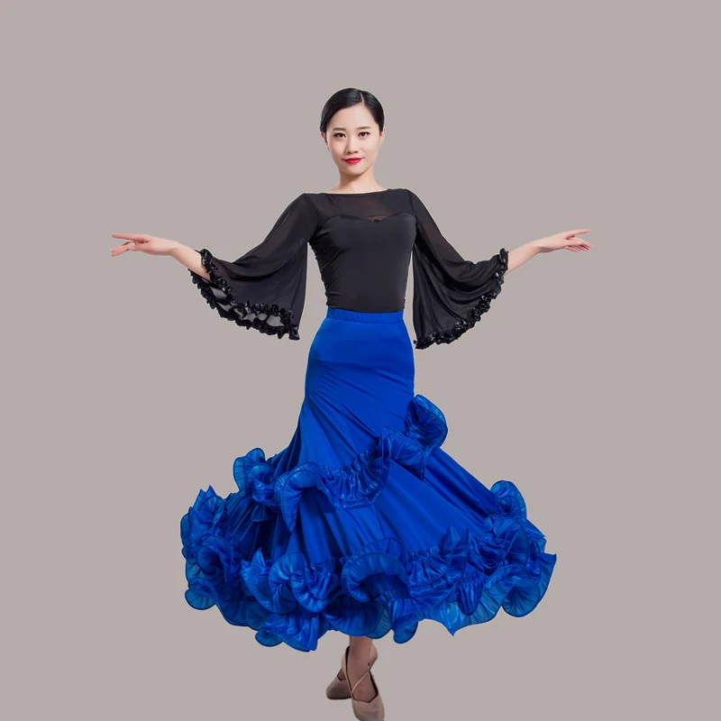 New ballroom dance competition Skirt dance ballroom waltz Clothes standard dance women ballroom Costumes