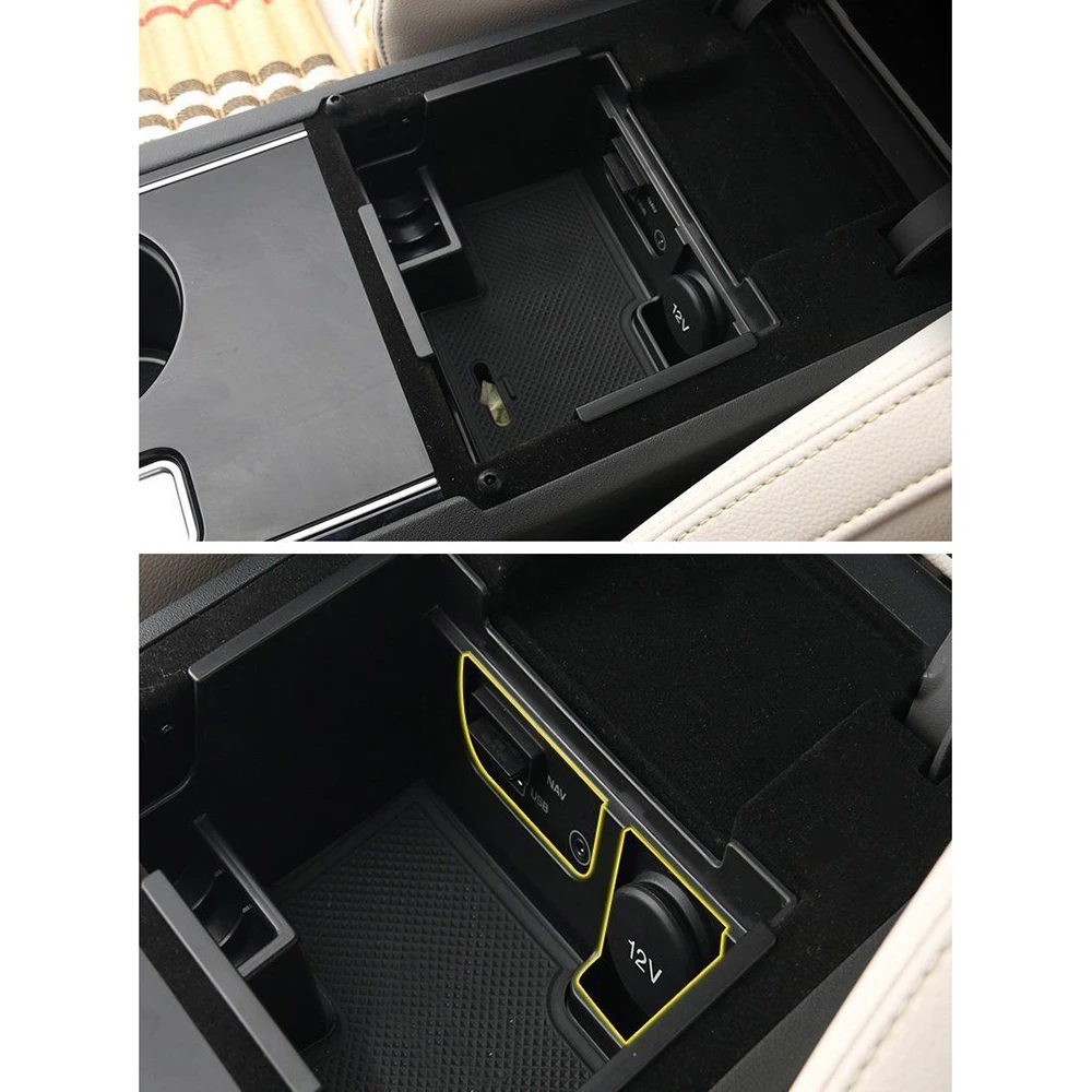 Armrest Storage Box for Jaguar XE / XF 2016-2022 F-Pace 2016-2019 Central Console Glove Holder Organizer Tray