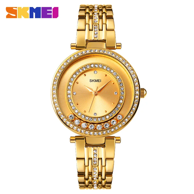 

SKMEI Japan Quartz Movement Female Male Clock Top Brand Luxury Golden Watch Women Men Ladies Relogio Feminino Montre Femme 1740