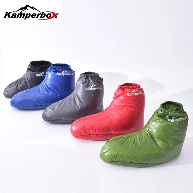 Kamperbox Down Slippers Down Socks Camping Down Booties for Sleeping Bag Camping  Down Socks AQ3