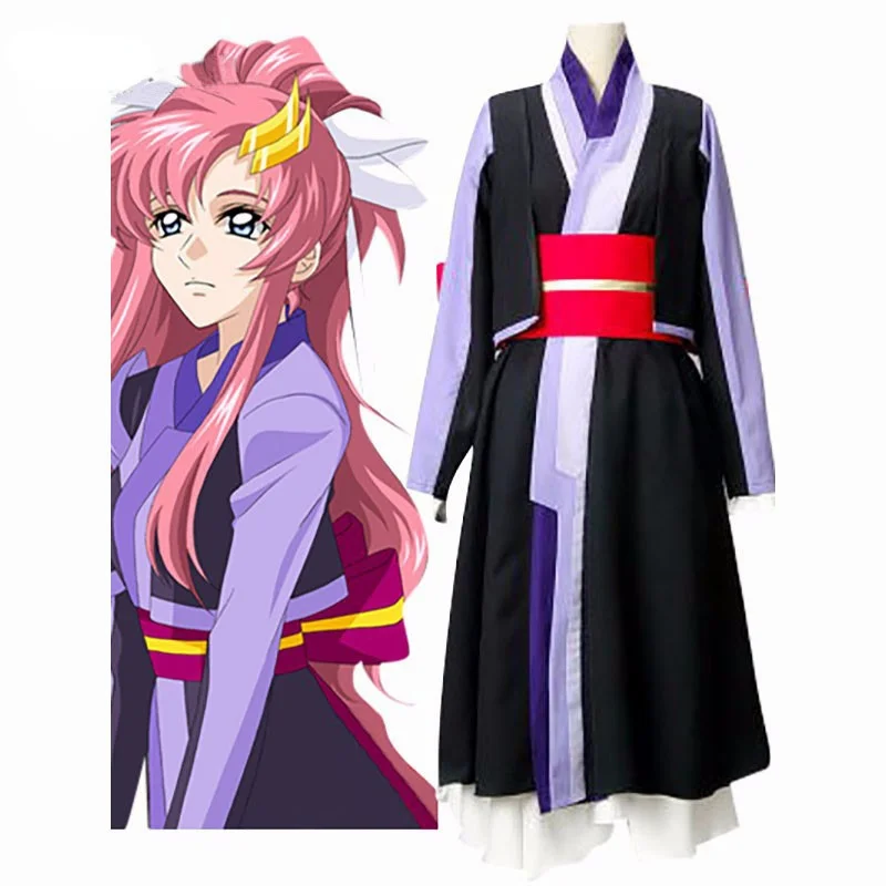 

Black Purple Red New Mobile Suit Gundam SEED Lacus Clyne Chair Version Cosplay Adult Kid Costumes Customize for adults