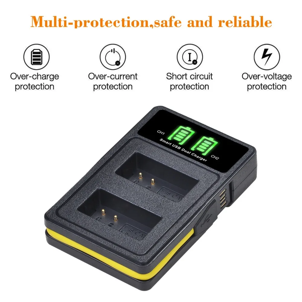 Bateria NB-10L de 1300mAh + carregador NB 10L com porta tipo c para câmera Canon PowerShot G1 X, G3 X, SX40 HS, SX50 HS, SX60 HS