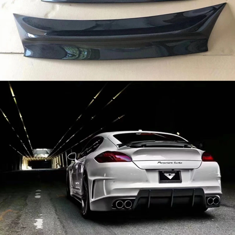 Carbon Fiber CRA REAR WING TRUNK LIP SPOILERS FOR Porsche Panamera 970 971 2009-2013