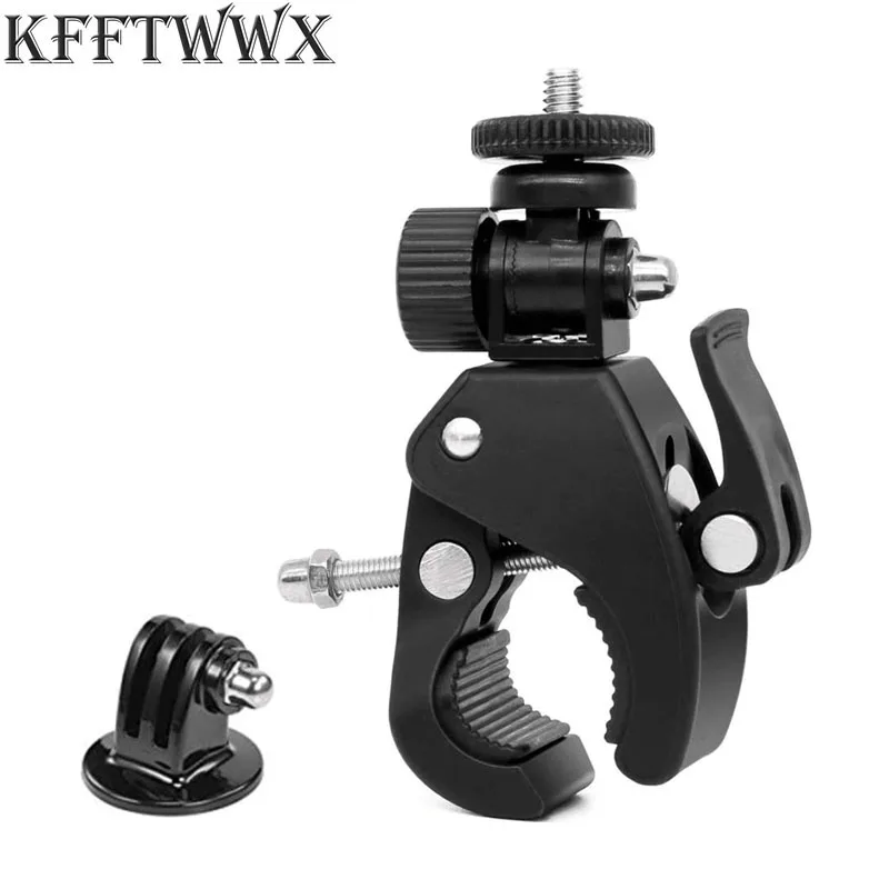 KFFTWWX for Gopro Hero 13 12 11 10 9 8 7 6 5 Black Bicycle Motorcycle Handlebar 360 Degree Tripod Mount for YI SJCAM Accessories