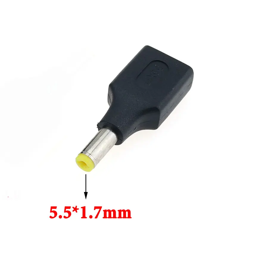 노트북 태블릿 검정색 마이크로 USB 2.0 여성-DC 2.5x0.7 3.5x1.35 4.0x1.7 5.5x2.1 5.5x2.5mm 5V 남성 전원 잭 커넥터 어댑터