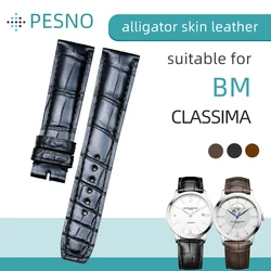 Pesno For Man Watch 18mm 20mm 22mm Genuine Crocodile Leather Wristband Alligator Skin Watchband for Baume & Mercier