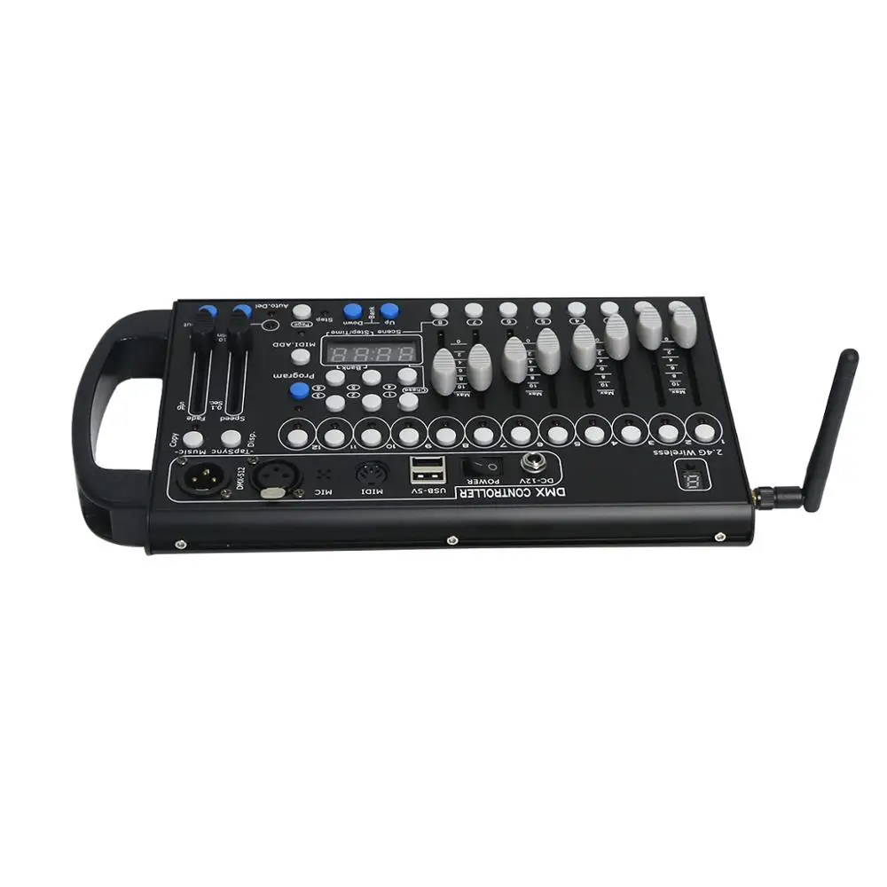 2021 New 192 Channel Mini DMX Controller Wireless DMX512 Dmx Light Console Dmx Effect For DJ Equipment Stage Commercial Lighting