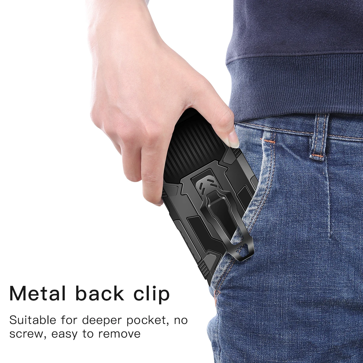 Armor Shockproof Case For OPPO Reno 5 Lite F17 F19 Pro A94 A93 A74 A73 A54 A53 A15 A31 Metal Belt Clip Stand Bracket Back Cover