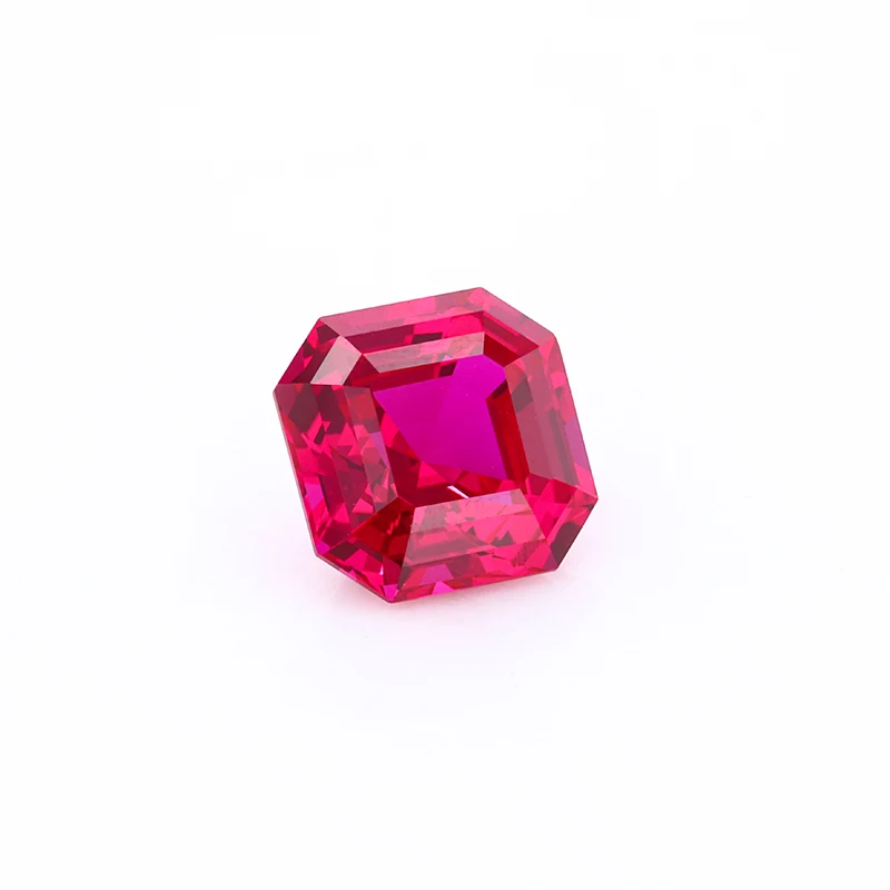 Loose Lab Grown Ruby 5x5-9x9mm Asscher Shape Diamond Excellent Lab Sapphire Blood Red For Jewelry Making Wholesale