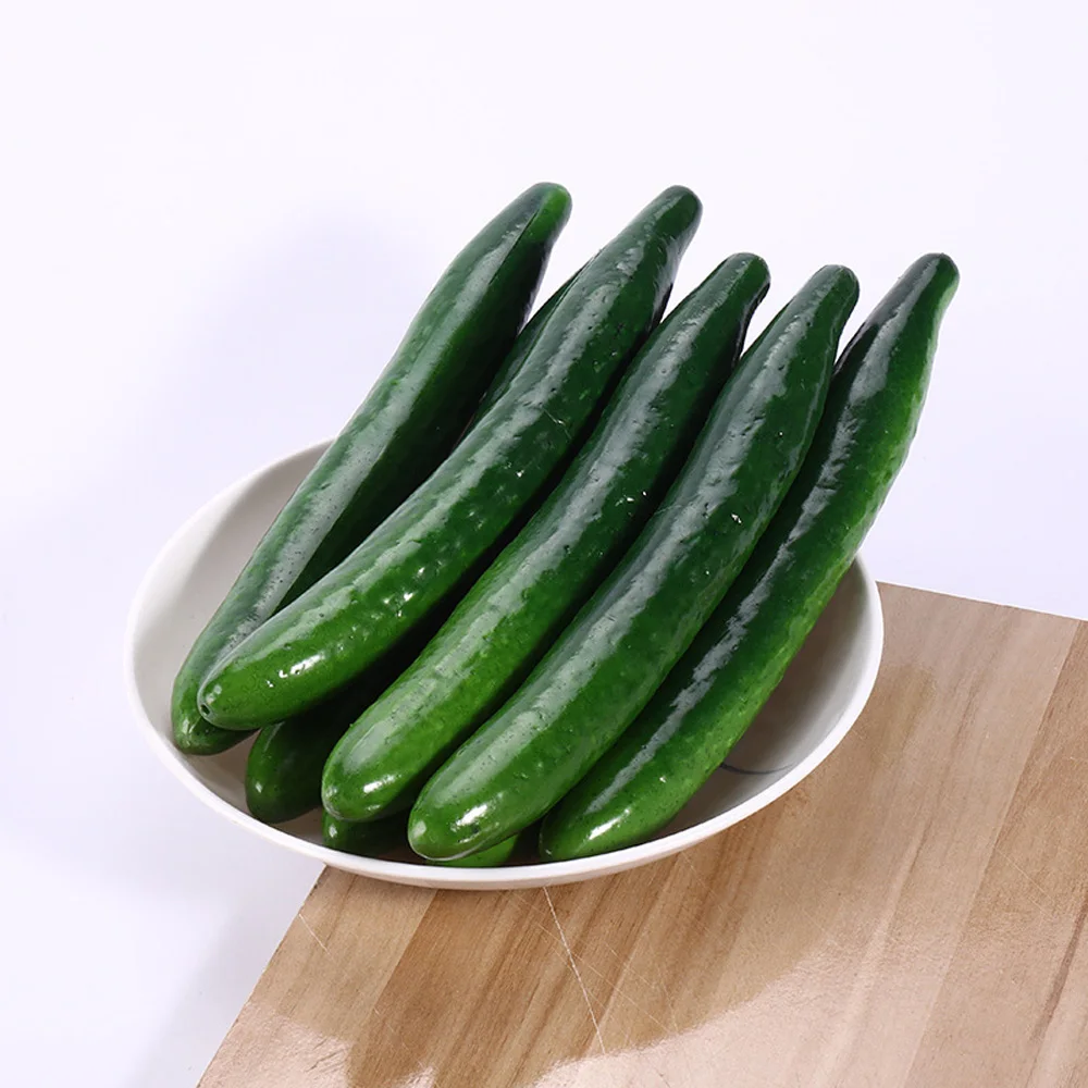 

5pcs 20cm*3cm size High imitation fake artificial cucumber&plastic fake simulated artificial cucumber model&artificial cuke