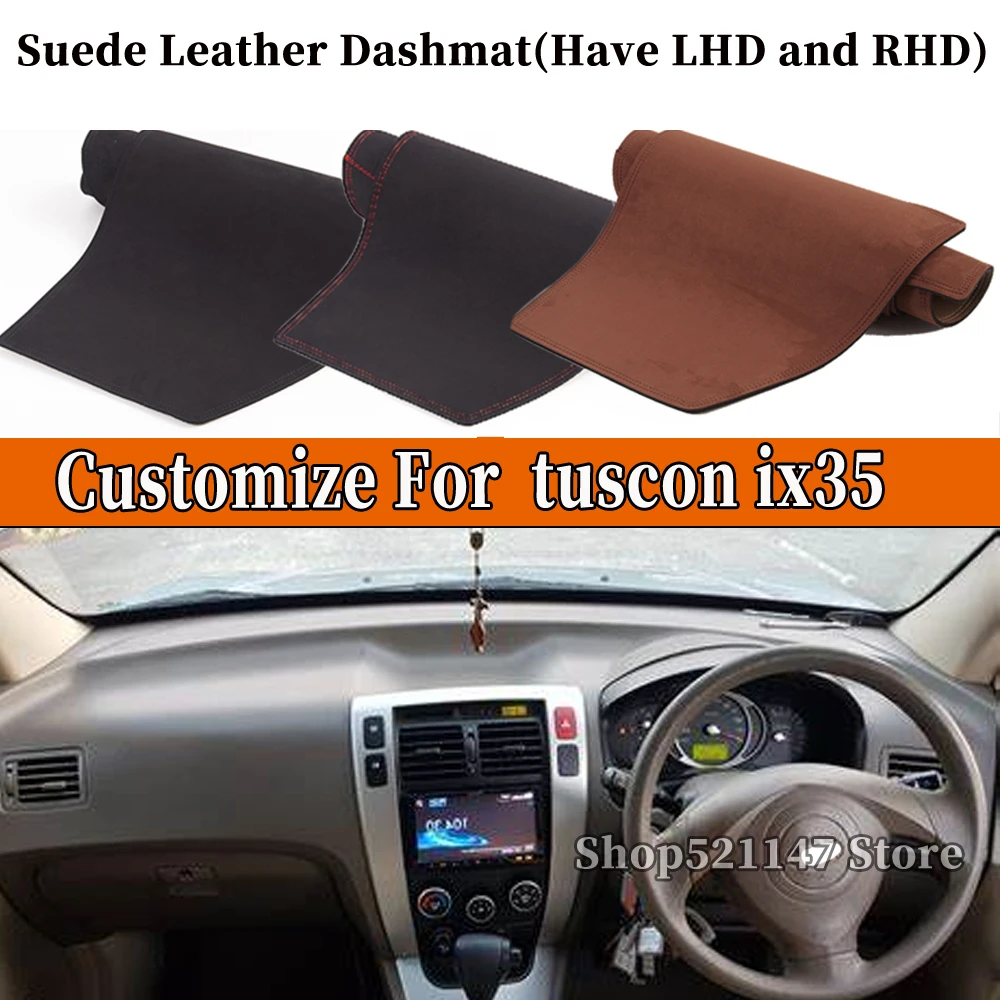 

Accessories Car-styling Suede Leather Dashmat Dashboard Cover Dash Mats For Hyundai Tuscon Ix35 2004 2005 2006 2007 2008 2009