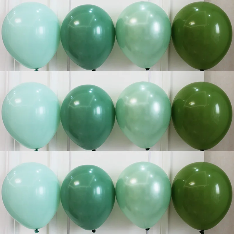 

Bean Green balloons ink green balloons 10/20/30pcs 10inch Wedding Decorations Event/Party Supplies Helium balloon Arch Globos