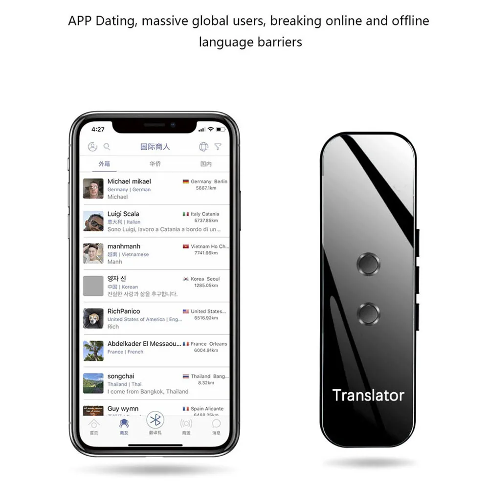 Top! Translator Portable 137 Languages Smart Instant Voice Text APP Photograph Translaty Language Learning Travel Business