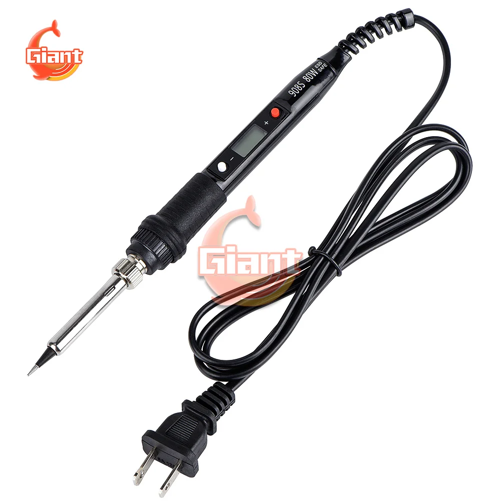 908S Adjustable Temperature Solder Iron With Quality Soldering Iron Tips and Kits JCD 220V 80W LCD Electric Soldering Iron