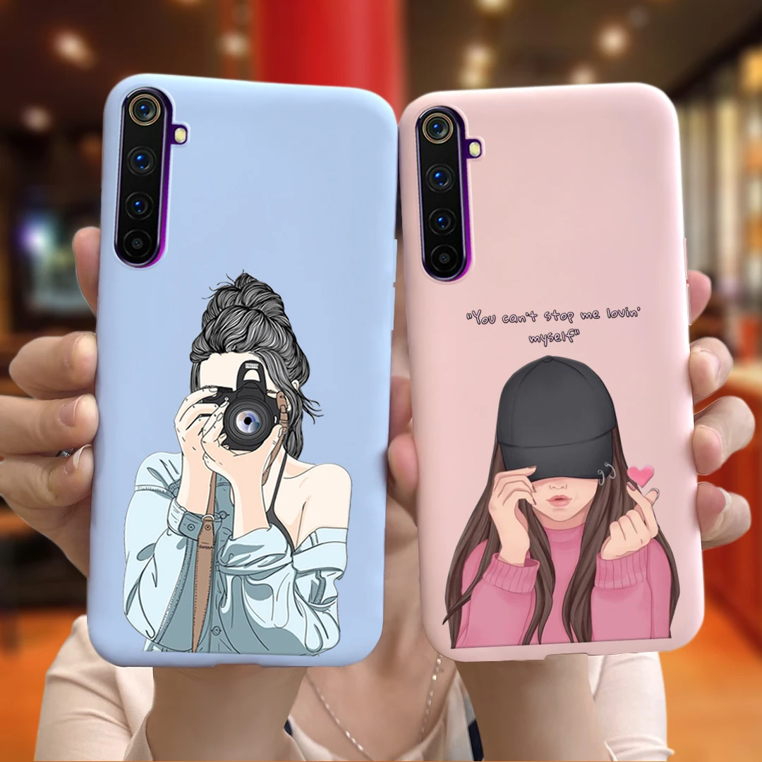 Cute Love Flower Pattern Phone Case For Oppo Realme 6 Pro Cases Realme 6 Soft Silicone Back Cover For Realme 6S 6i Realme6 Pro