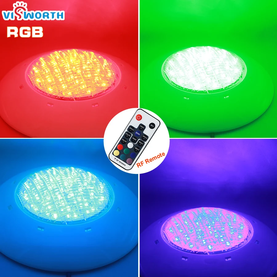 Ip68 Led Swimming Pool Light 24W 36W Led Waterproof UnderWater Light AC/DC 12V Pond Lights RGB Led Piscina Luz Spotlight