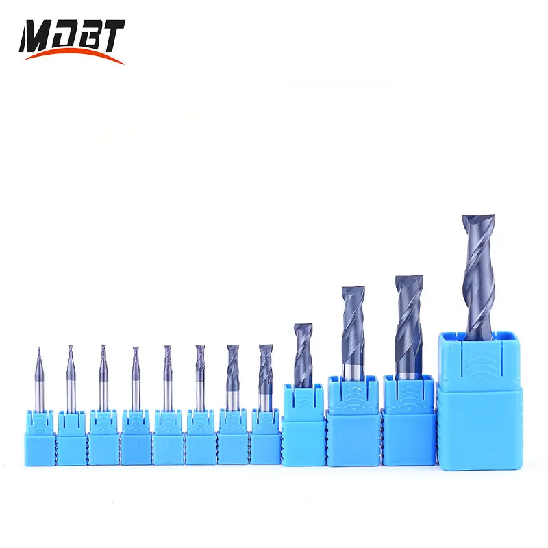 Fresa in metallo duro HRC45 utensili da taglio in lega di tungsteno acciaio 4 flauti 2 flauti 4mm 5mm 6mm 8mm 12mm fresa