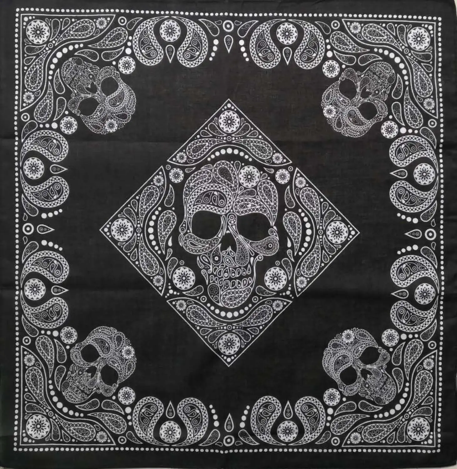 

More Colorfull Printed Skull Paisley Geometric Cotton Bandanas Women Headband Square Scarf Neckerchief Headwear Hairband