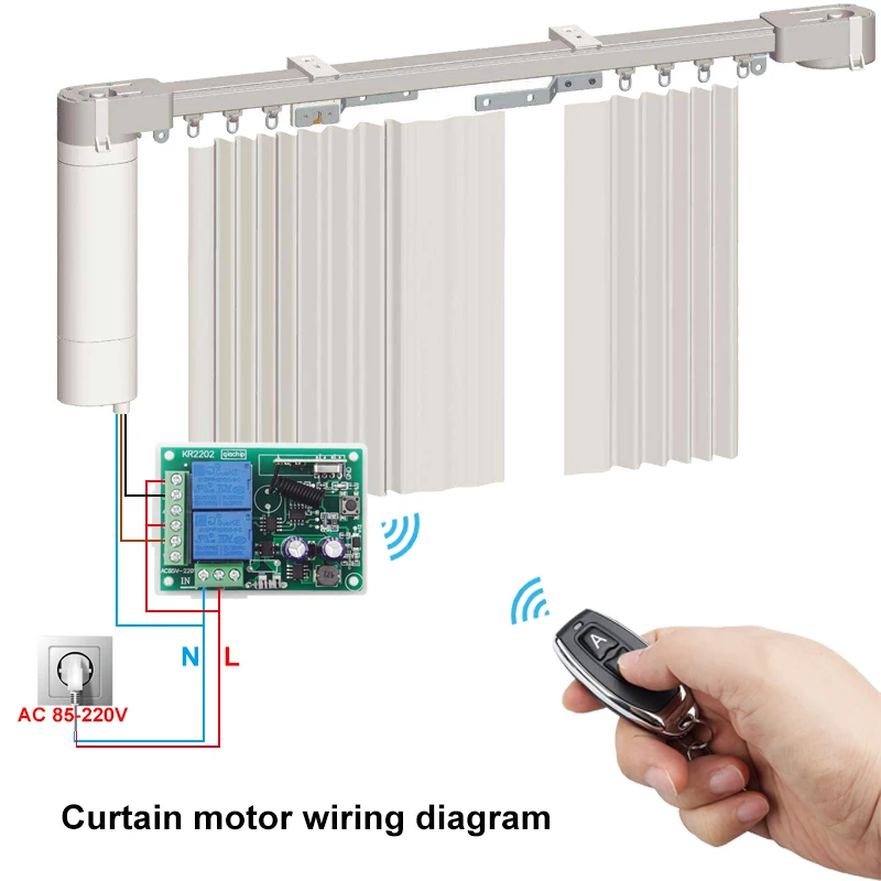 QIACHIP 433Mhz Universal Wireless Switch Remote Control Module AC 85V 110V 220V 2CH Relay Receiver for Light Switch Garage door