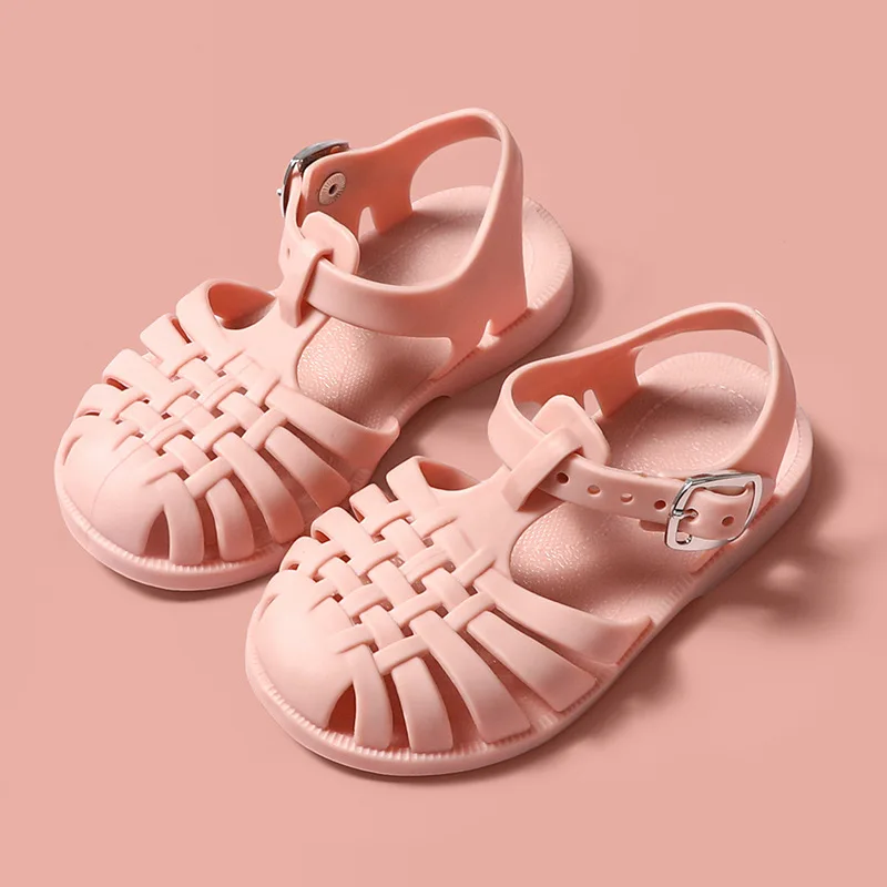 Summer Children Sandals Baby Girls Toddler Soft Non-slip Princess Shoes Kids Candy Jelly Beach Shoes Boys Casual Roman Slippers