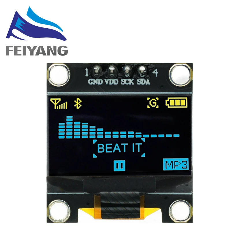 10PCS 4pin 7pin Weiß/Blau/Gelb Blau farbe 0,96 zoll 128X64 OLED Display Modul Für Arduino 0,96 "IIC I2C SPI Kommunizieren – Detail 10