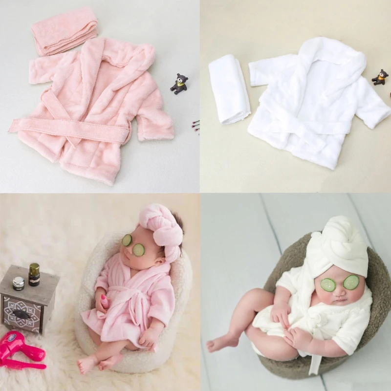 Soft Bathrobes Wrap Newborn Photography Props Baby Photo  Photography Clothing For Baby Newborn Photography Outfits Dropshipping