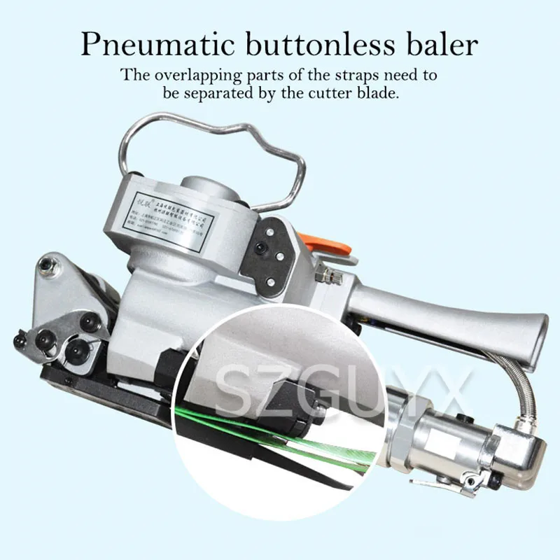 Imagem -05 - Enfardadeira Pneumática Portátil Pet Strapping Embrulho Máquina Ferramenta de Embalagem 1319 mm 1925 mm pp Cinta de Plástico