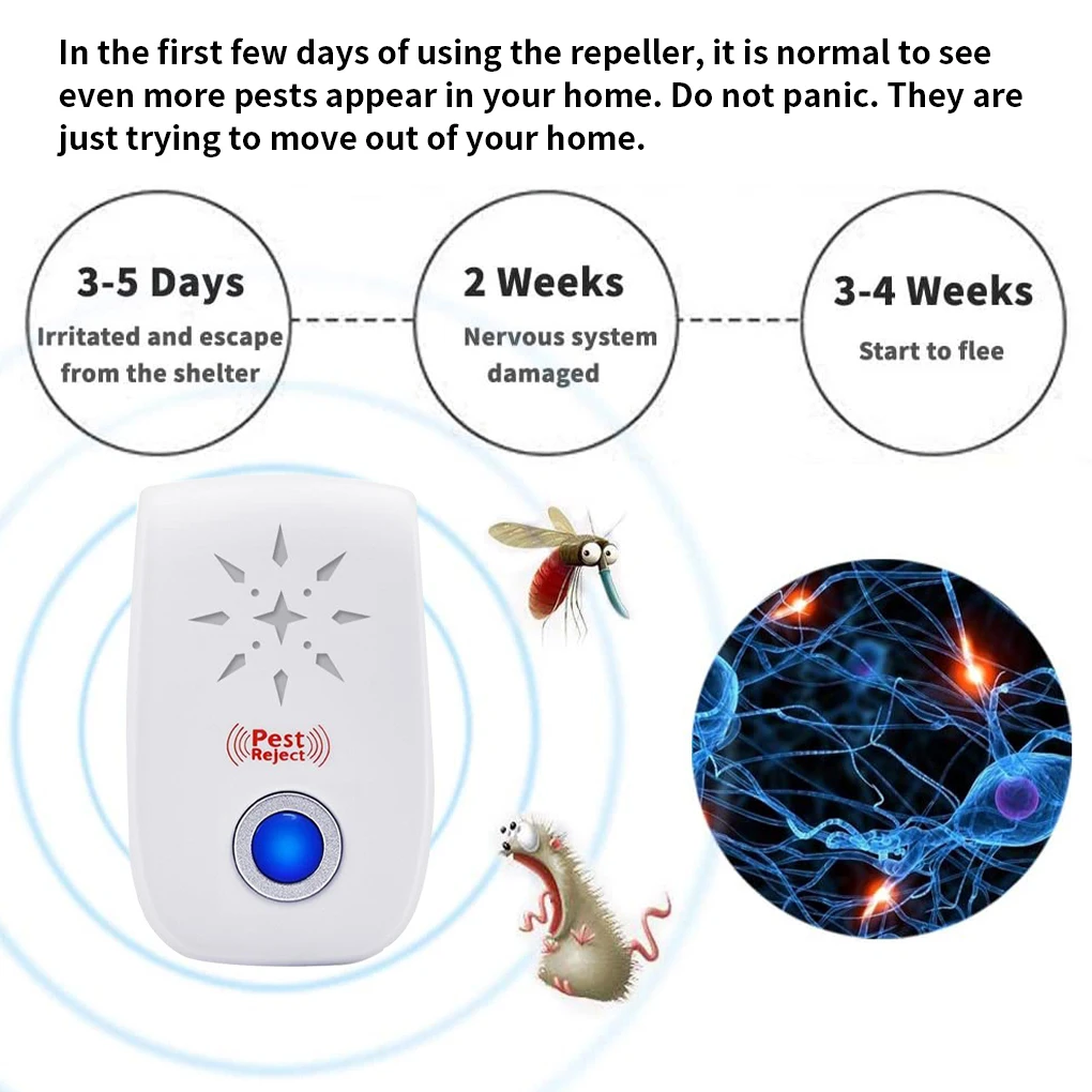 Ultraschall-Schädlings bekämpfer elektronische Mücken schutz Maus Ratten Spinnen Kakerlake Insekten vernichter Schädlings bekämpfung eu/us/uk Stecker